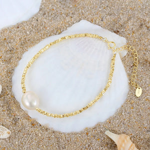 MIORA 925 Sterling Silver Hand-Made Pearl Bracelet