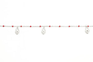 MIORA 925 Sterling Silver Heart Lock Anklet - image 3