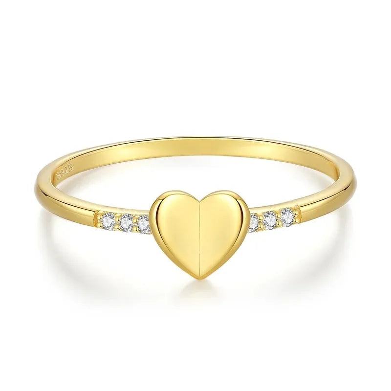 MIORA 925 Sterling Silver Heart-Love Zirconia Ring - image 2