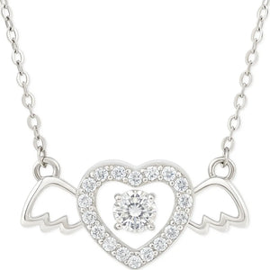MIORA 925 Sterling Silver Heart Necklace