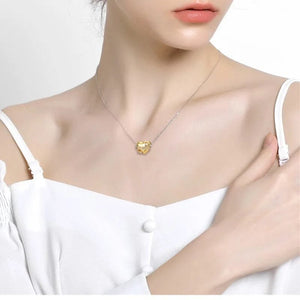 MIORA 925 Sterling Silver Heart Ribbon Bead