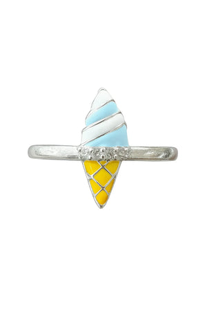 MIORA 925 Sterling Silver Ice-Cream Cone Ring