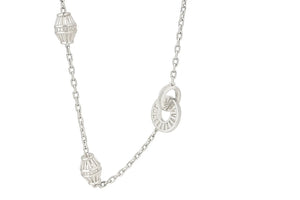 MIORA 925 Sterling Silver Interlocking Zirconia Necklace