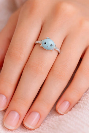 MIORA 925 Sterling Silver Kitty Enamel Ring