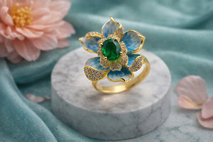 MIORA 925 Sterling Silver Lotus Bloom Ring - main image