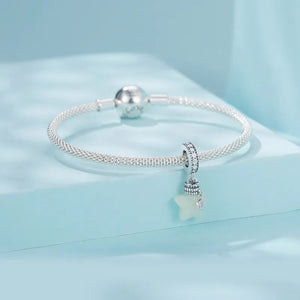 MIORA 925 Sterling Silver Luminous Star Charm