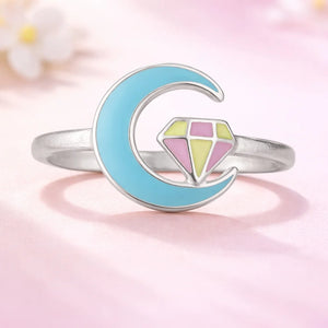 MIORA 925 Sterling Silver Moon Gem Ring