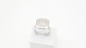 MIORA 925 Sterling Silver Octagon-Baguette Zirconia Ring - image 3