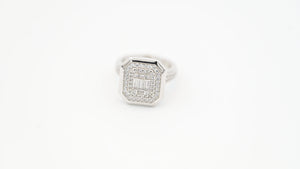 MIORA 925 Sterling Silver Octagon-Baguette Zirconia Ring - image 5