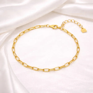 MIORA 925 Sterling Silver Paperclip Chain Bracelet