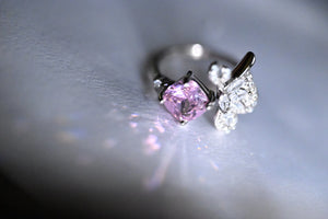 MIORA 925 Sterling Silver Pink-Butterfly Zirconia Ring - image 5