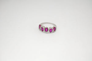 MIORA 925 Sterling Silver Princess-Cut-Chevron Zirconia Ring - image 7