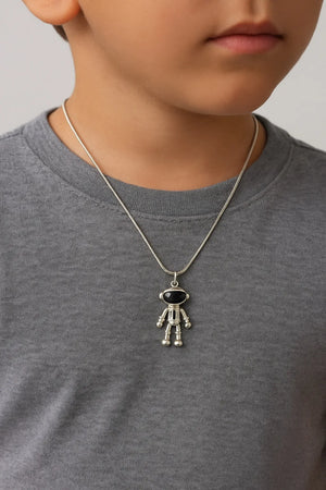 MIORA 925 Sterling Silver Robot Necklace