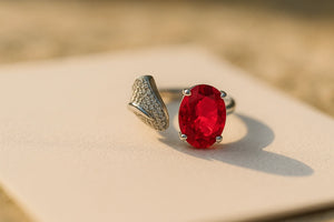 MIORA 925 Sterling Silver Ruby-Radiance Zirconia Ring - main image