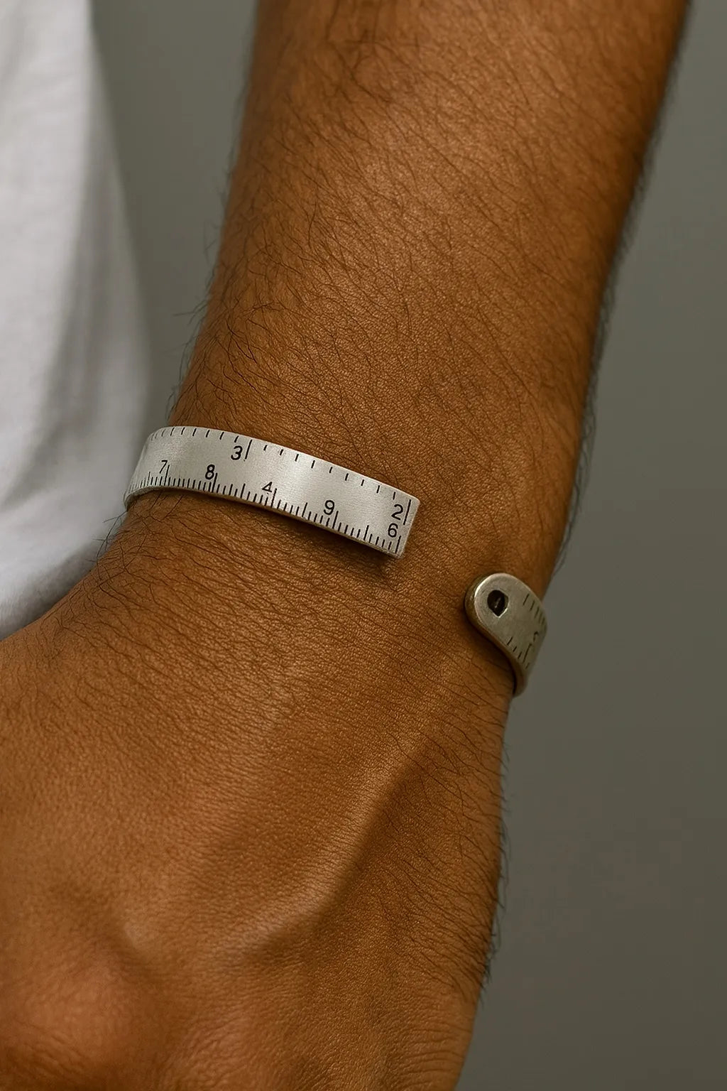 MIORA 925 Sterling Silver Ruler-Design Open Bracelet