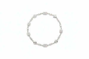 MIORA 925 Sterling Silver Seren-Heartfall Zirconia Bracelet - image 3