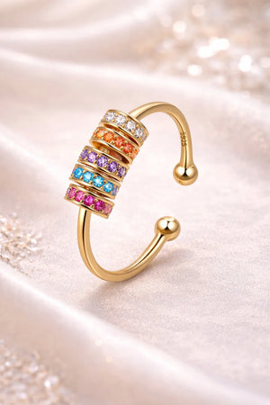 MIORA 925 Sterling Silver Spinner Bead Ring - image 7