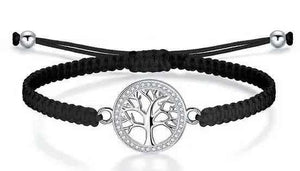 MIORA 925 Sterling Silver Tree-of-Life Macrame Bracelet