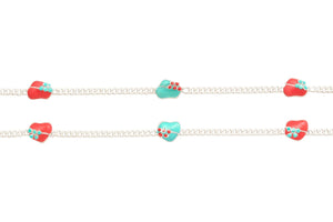 MIORA 925 Sterling Silver Twin Heart Anklet - image 3