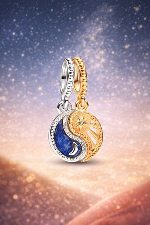 MIORA 925 Sterling Silver Yin Yang Charm
