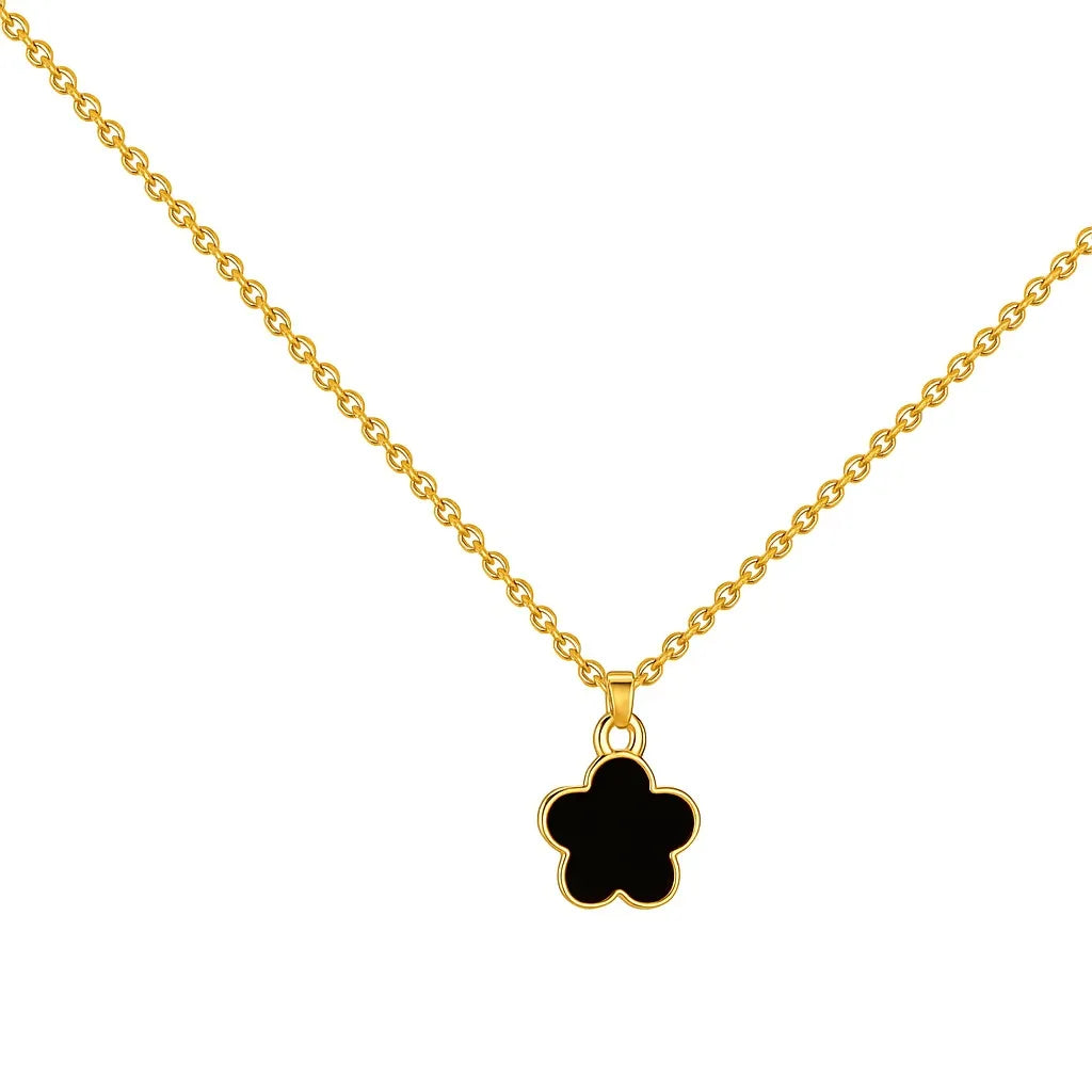 Black Clover Gold Plated Necklace