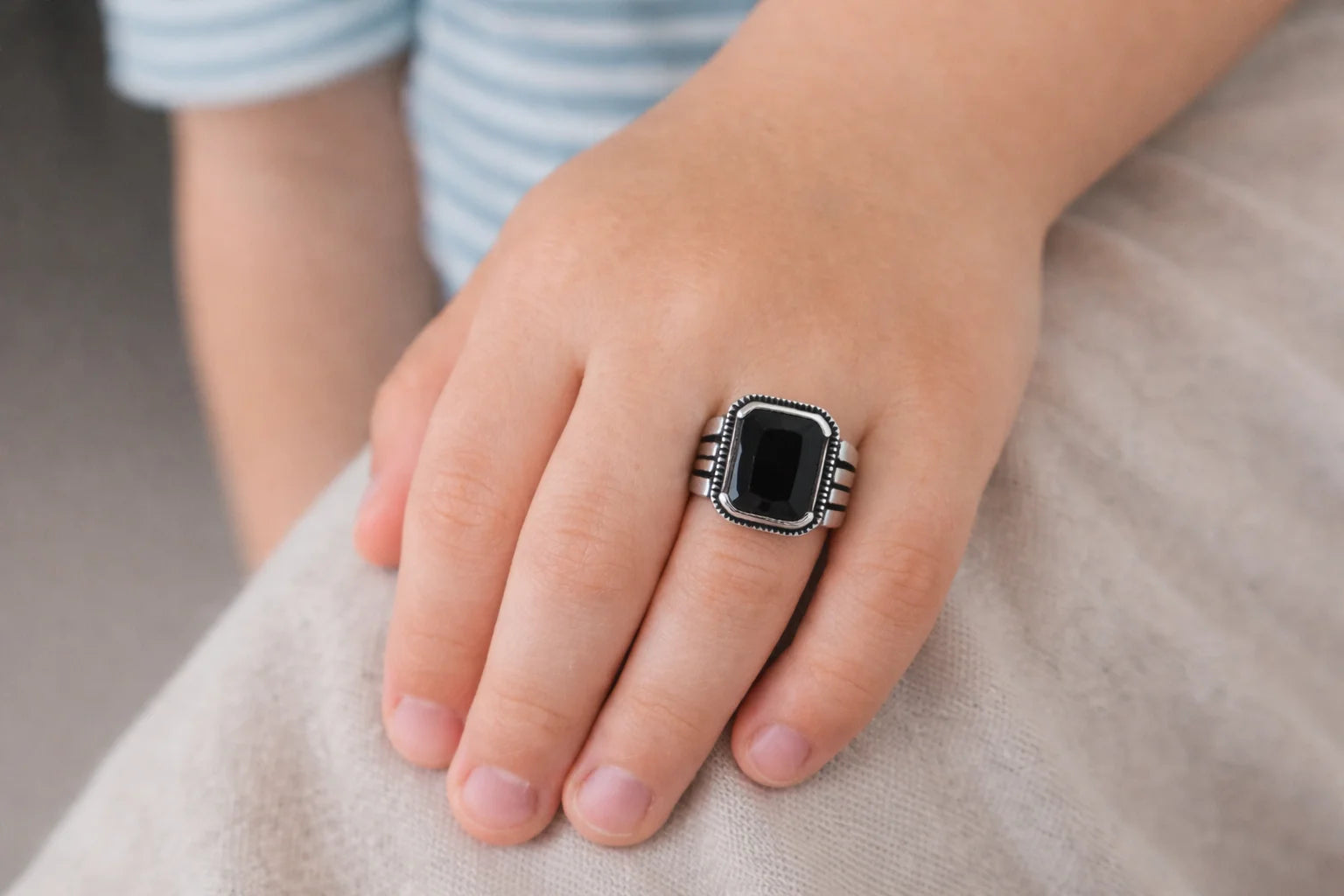 Black Onyx Statement Ring
