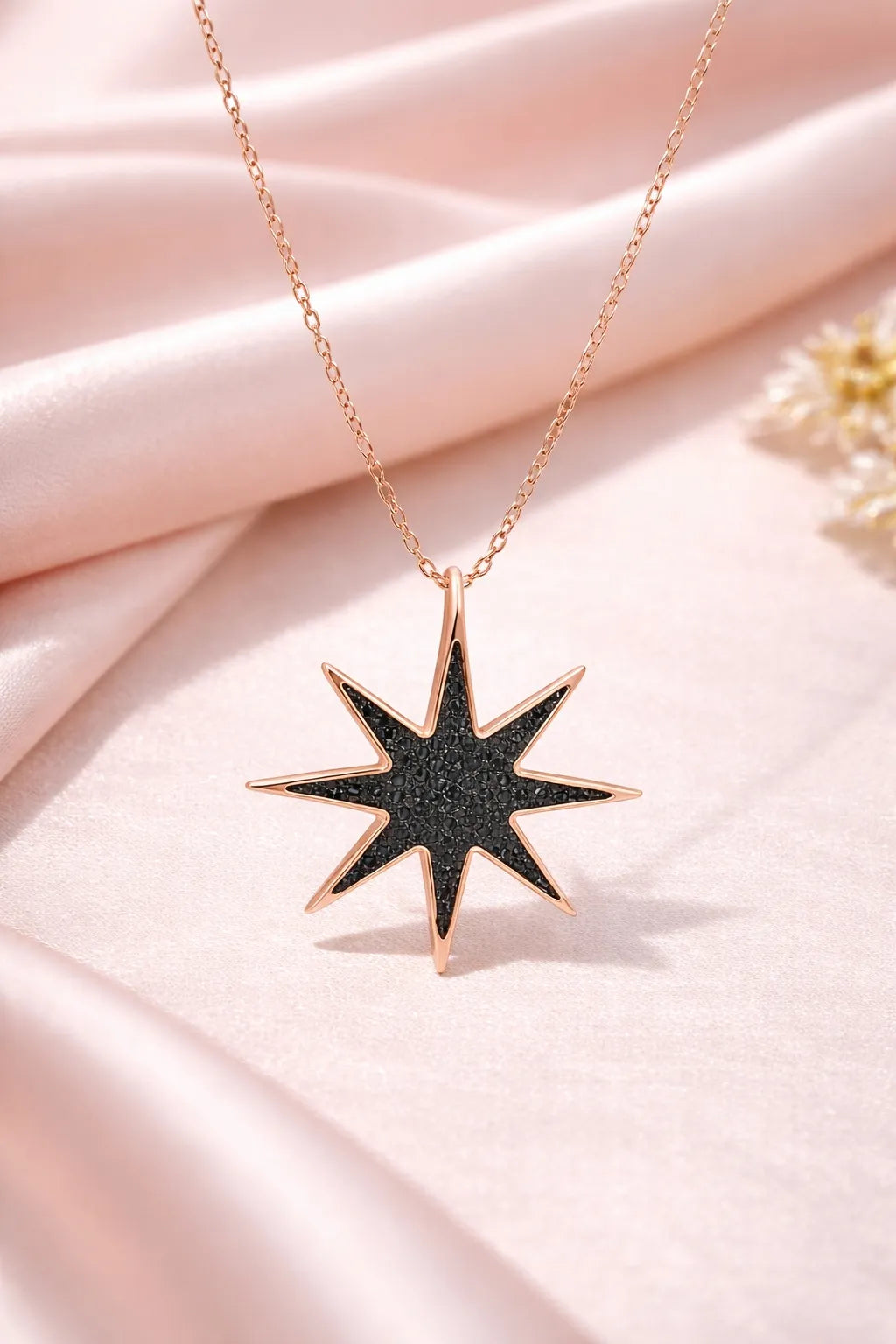 Black Starburst Necklace
