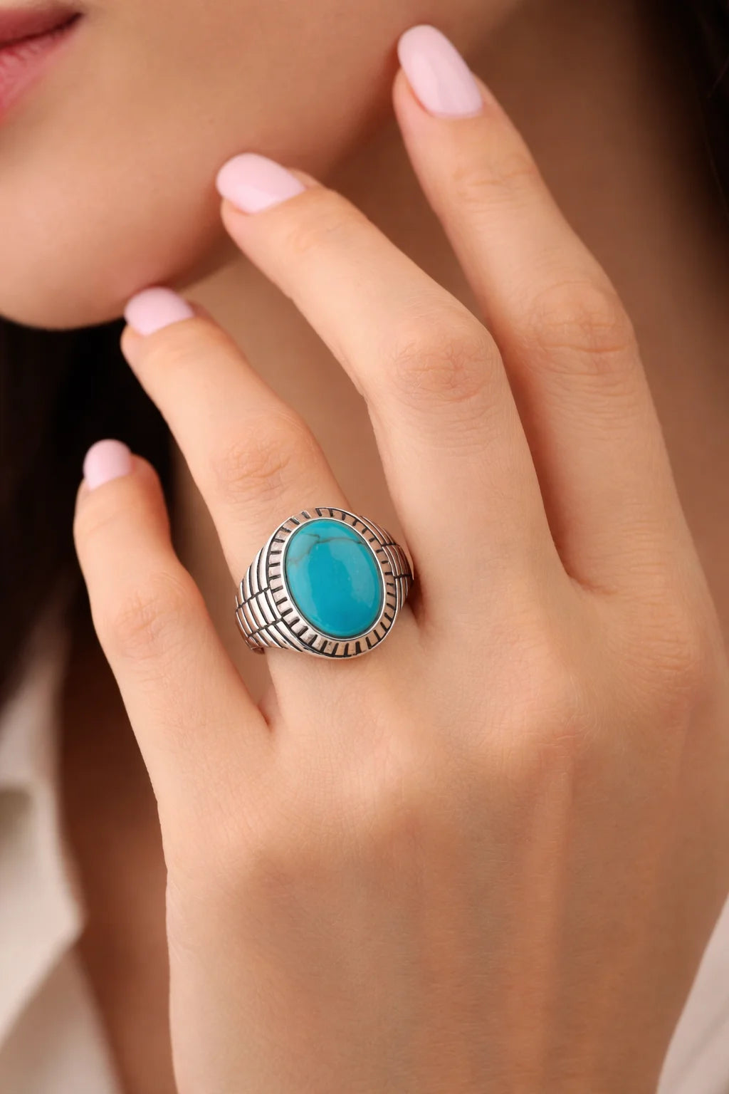 Blue Stone Signet Ring
