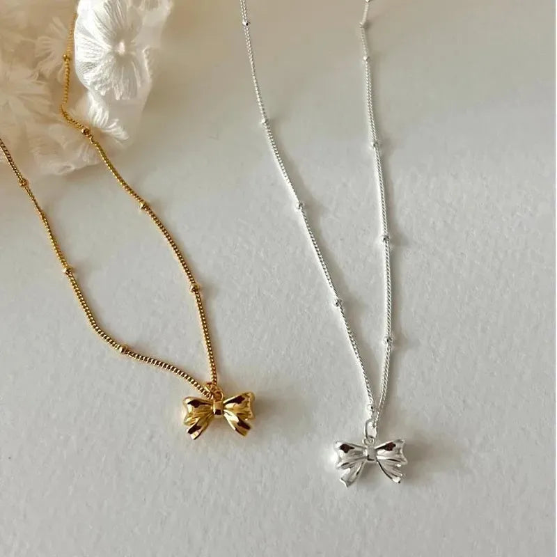 Bow Knot Pendant Necklace