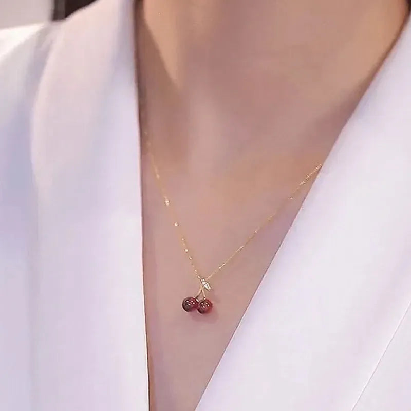 Cherry Pendant Necklace