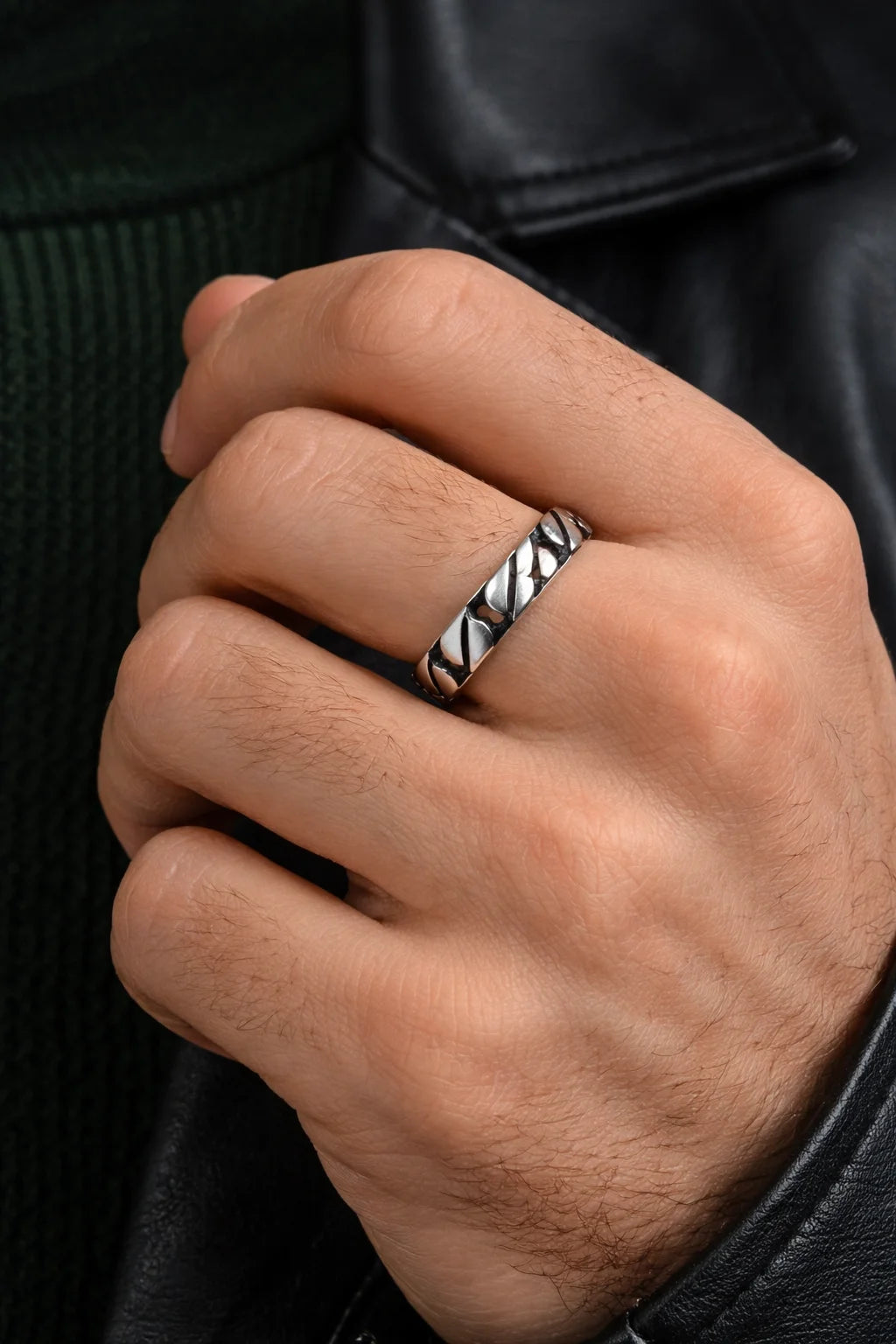 Cutwork Pattern Open Ring