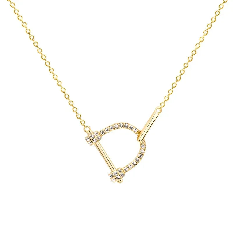 Gold Plated D-Link Necklace