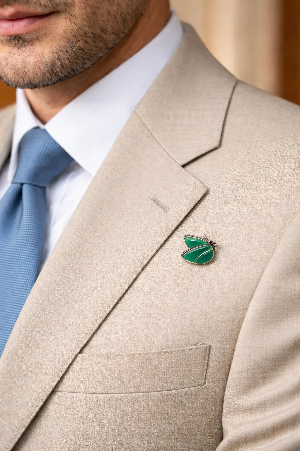 Green Butterfly Brooch
