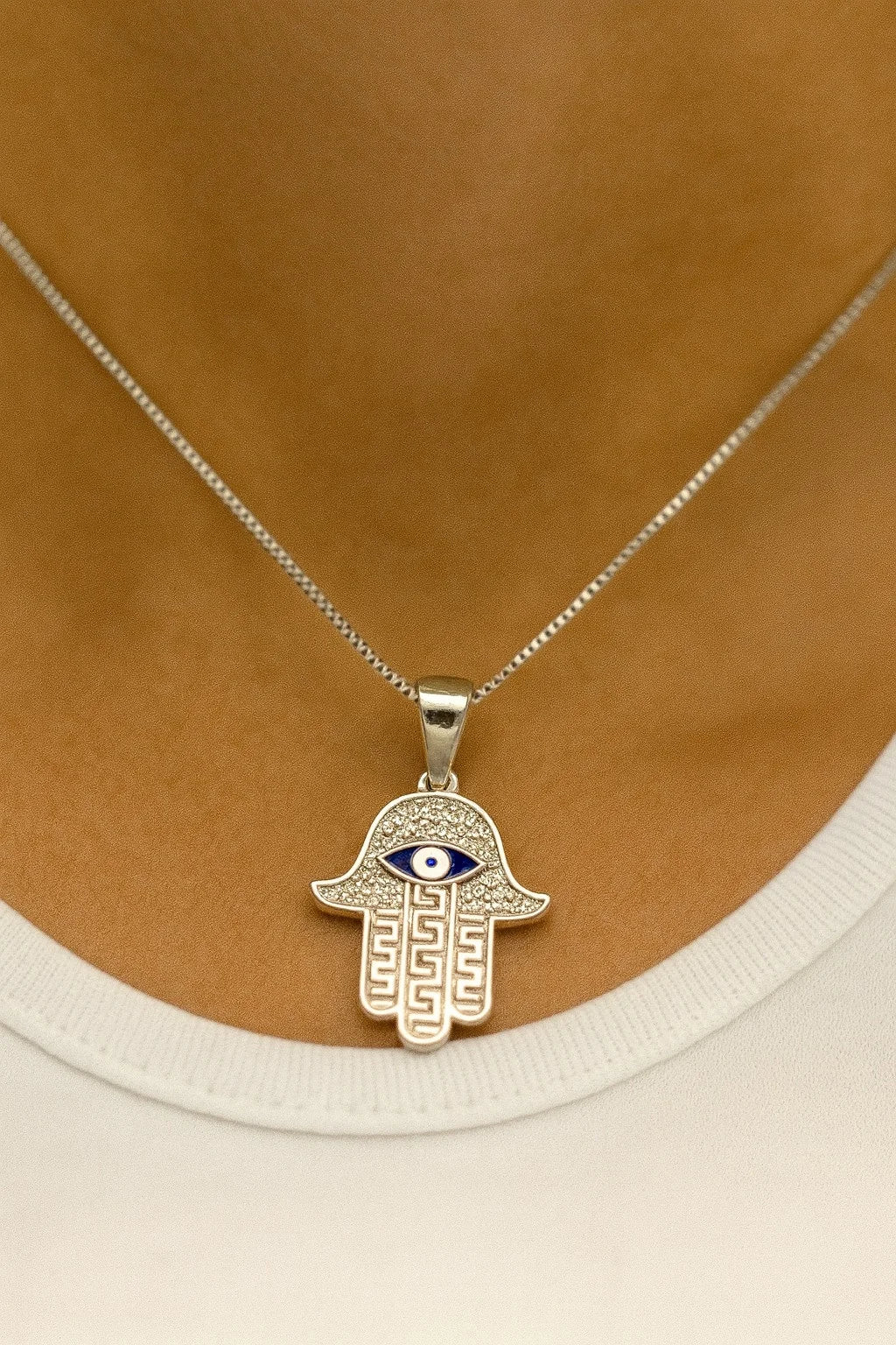 Hamsa Evil Eye Pendant