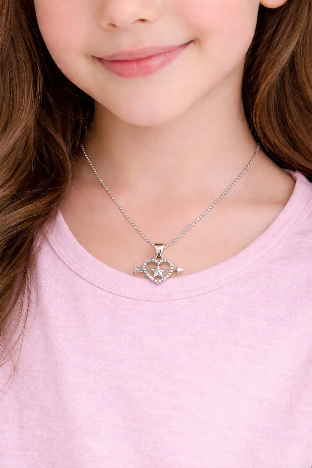 Heart & Star Arrow Pendant