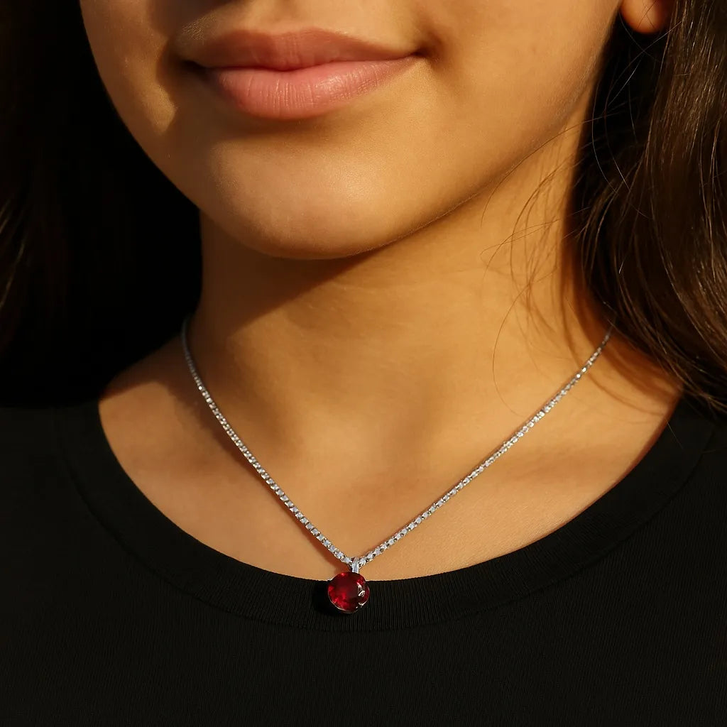 Gemstone Solitaire Necklace