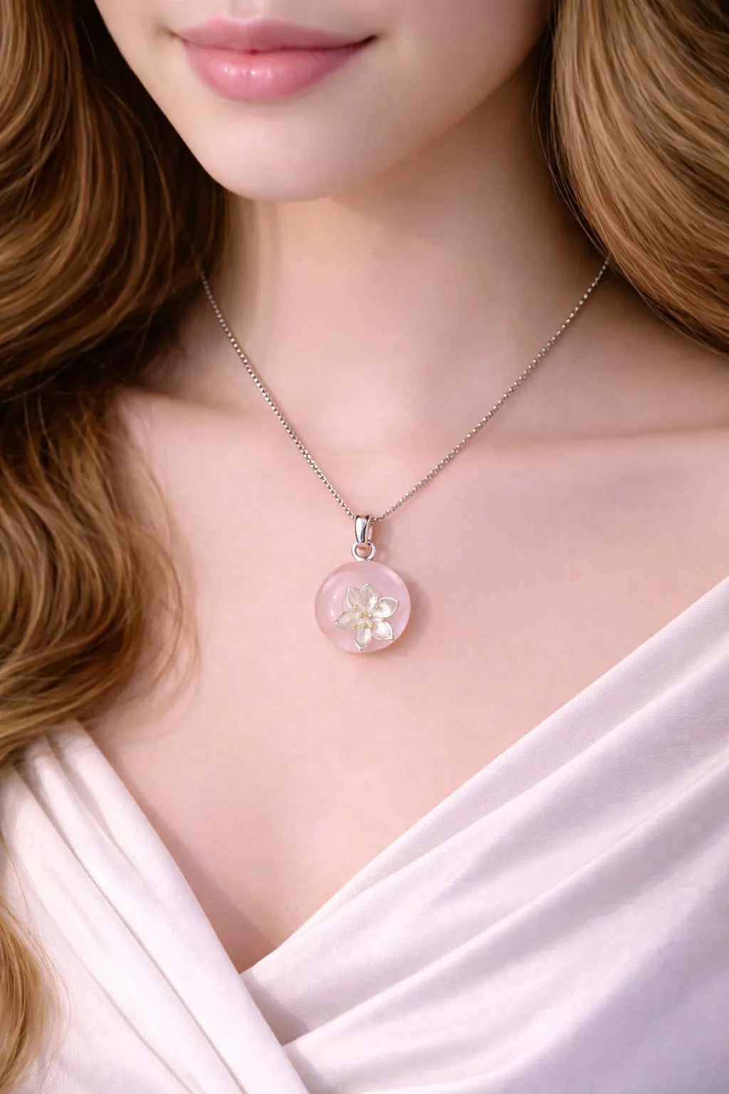 Floral Jade Necklace