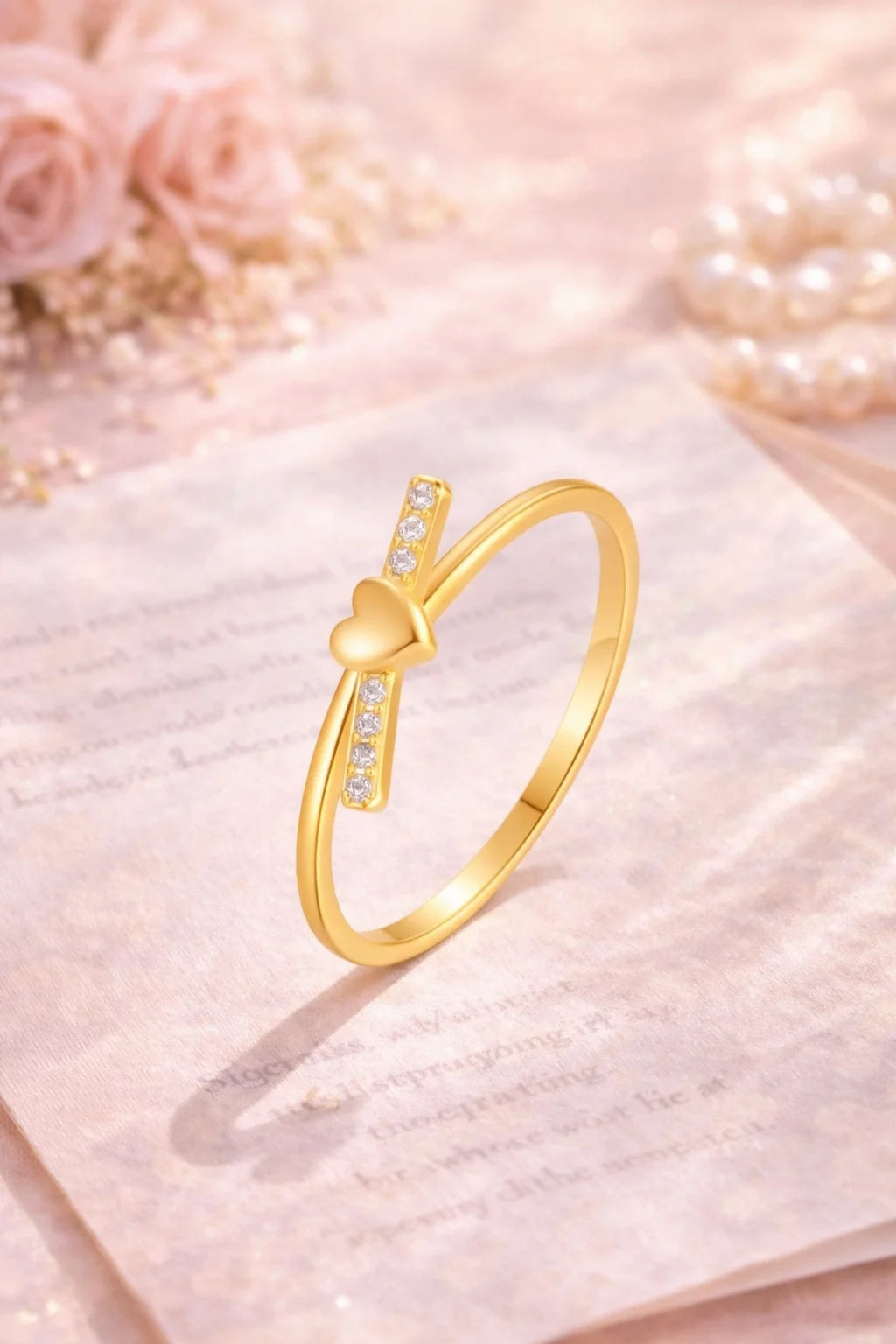Gold Plated Heart Accent Ring