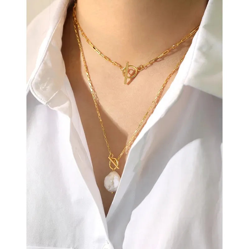 OT Buckle Chain Necklace