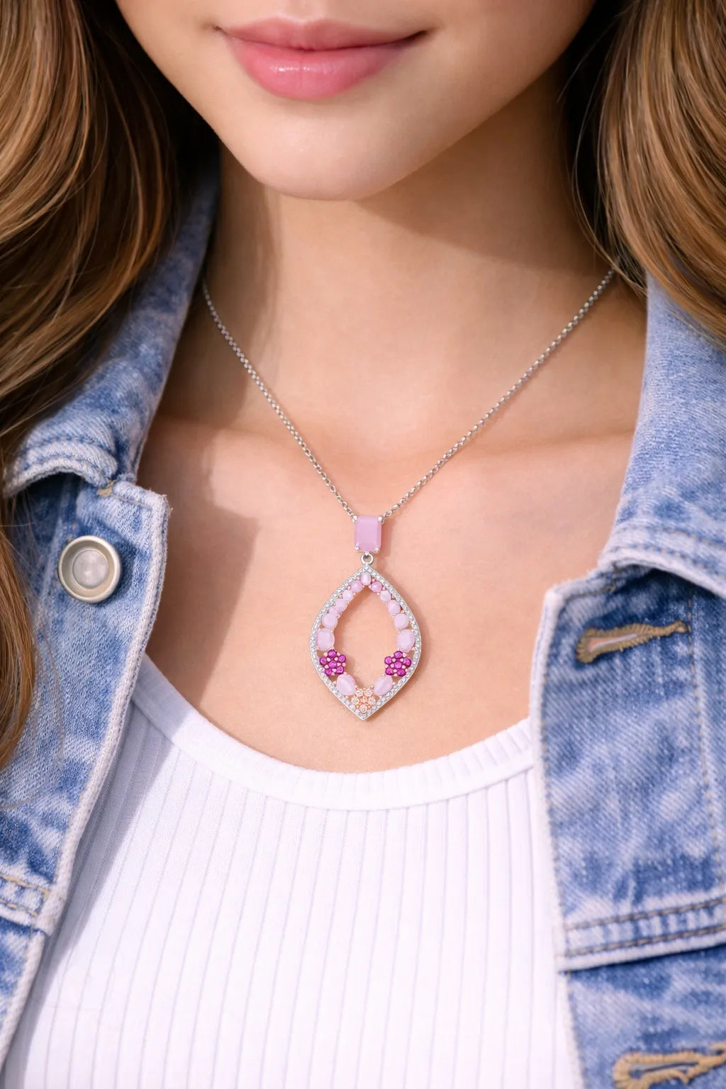 Pink Gemstone Necklace
