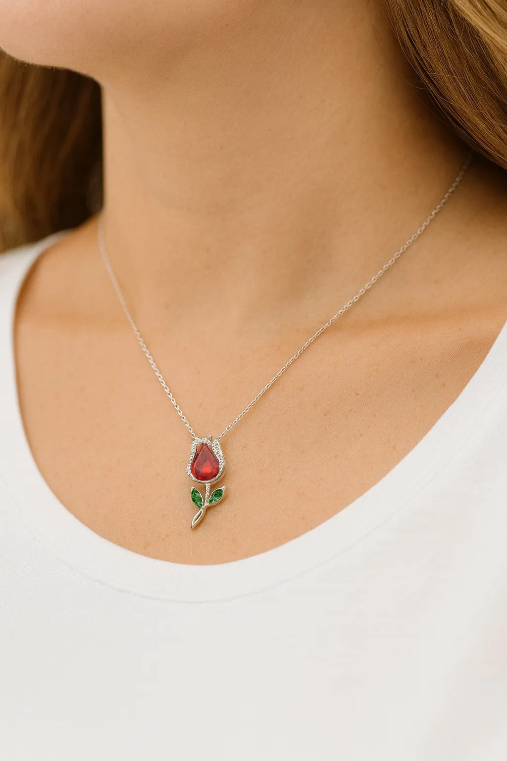 Red Rose Necklace