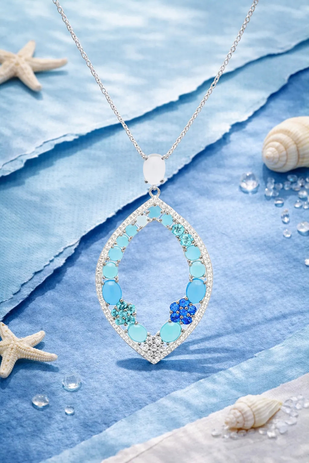 Sky Blue Gemstone Necklace