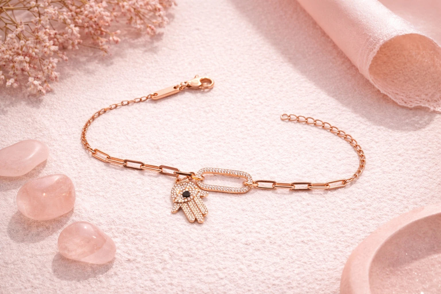 Paperclip Hamsa Bracelet