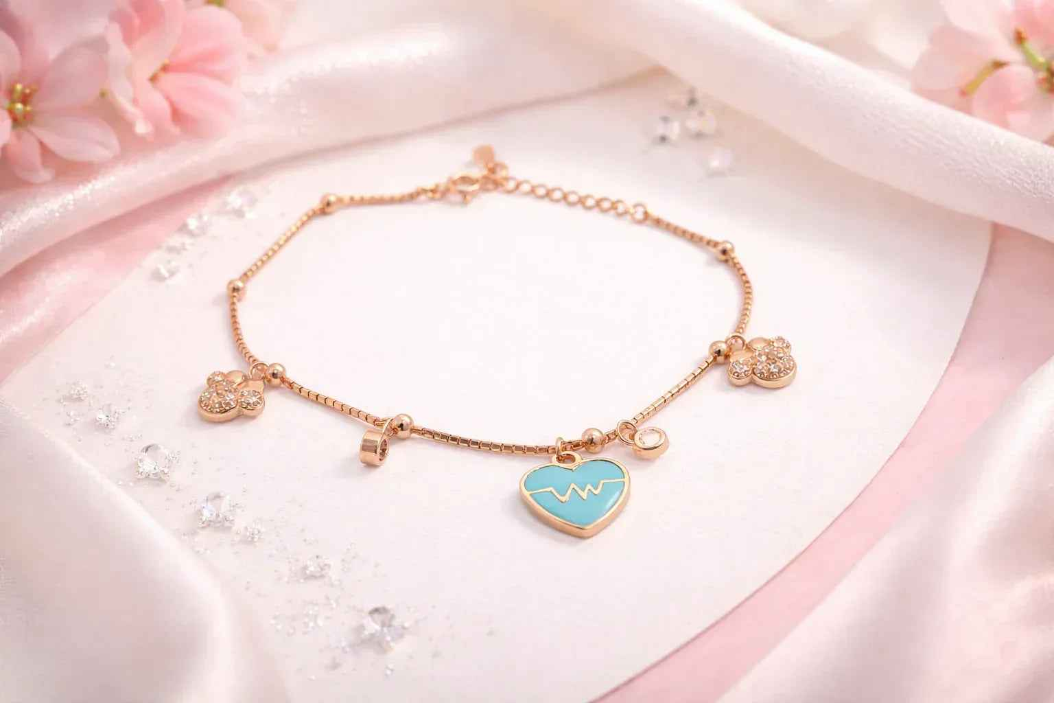 Heartbeat Charm Bracelet
