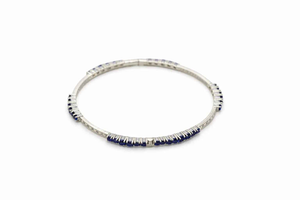Sapphire Radiance Bangle Bracelet