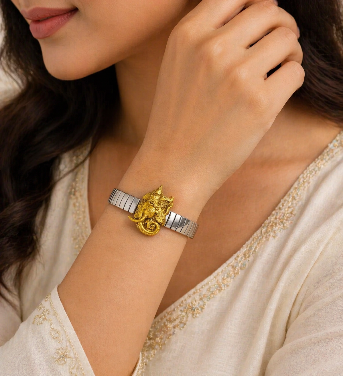 Ganesha Ceramic Adjustable Bracelet - Miora