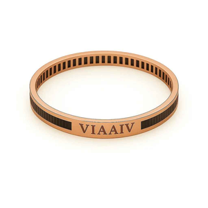 Men's Rose Gold Roman Numeral Kada bracelet