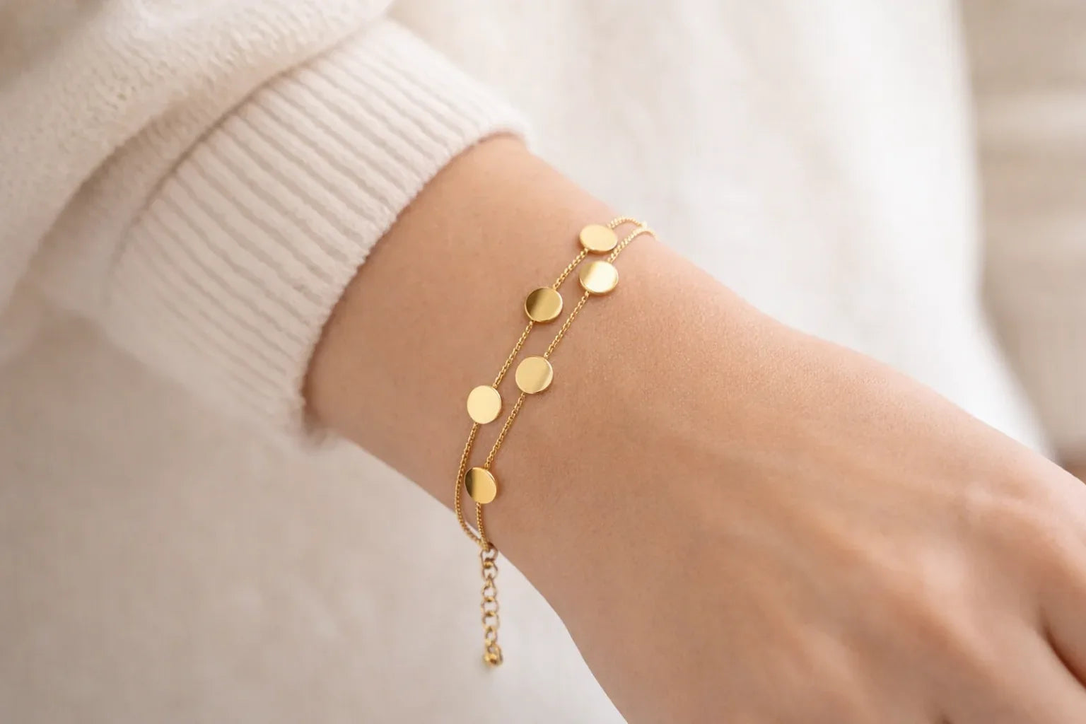 Golden Coil Cascade Bracelet - Miora