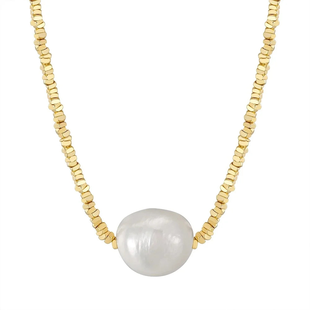 Hand Made Baroque Pearl Bracelet Golden