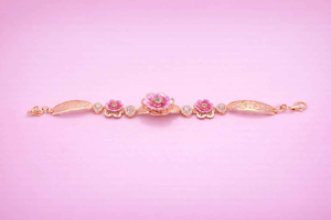 Rose Gold Plated Floral Bracelet
